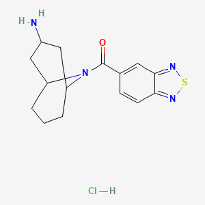 9-(2,1,3-Benzothiadiazole-5-carbonyl)-9-azabicyclo[3.3.1]nonan-3-amine hydrochloride