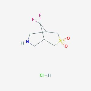 9,9-Difluoro-3lambda6-thia-7-azabicyclo[3.3.1]nonane-3,3-dione hydrochloride