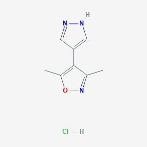 3,5-dimethyl-4-(1H-pyrazol-4-yl)-1,2-oxazole hydrochloride