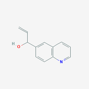 molecular formula C12H11NO B13513890 1-(Quinolin-6-yl)prop-2-en-1-ol 