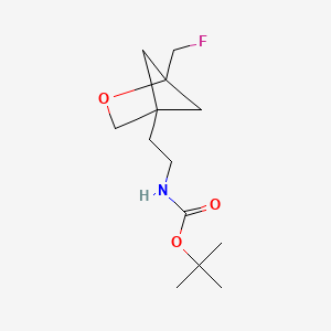 molecular formula C13H22FNO3 B13513895 tert-Butyl (2-(1-(fluoromethyl)-2-oxabicyclo[2.1.1]hexan-4-yl)ethyl)carbamate 