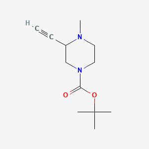 molecular formula C12H20N2O2 B13513905 Tert-butyl 3-ethynyl-4-methylpiperazine-1-carboxylate 