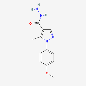 molecular formula C12H14N4O2 B1351393 1-(4-Methoxyphenyl)-5-methyl-1h-pyrazole-4-carbohydrazide CAS No. 618092-46-9