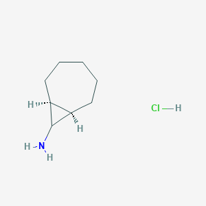 molecular formula C8H16ClN B13513930 (1R,7S,8R)-bicyclo[5.1.0]octan-8-amine hydrochloride 