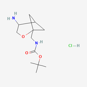 tert-butyl N-({4-amino-2-oxabicyclo[3.1.1]heptan-1-yl}methyl)carbamate hydrochloride