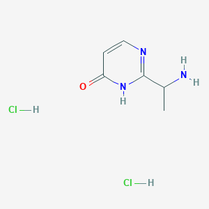 2-(1-Aminoethyl)-3,4-dihydropyrimidin-4-one dihydrochloride