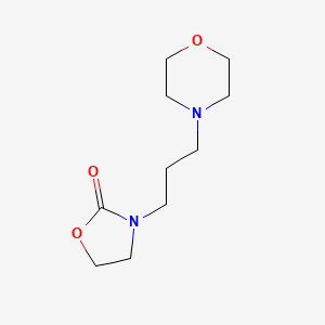 molecular formula C10H18N2O3 B13513970 3-[3-(Morpholin-4-yl)propyl]-1,3-oxazolidin-2-one 