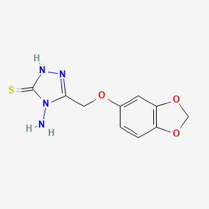 B1351401 3H-1,2,4-Triazole-3-thione, 2,4-dihydro-4-amino-5-((1,3-benzodioxol-5-yloxy)methyl)- CAS No. 115398-67-9