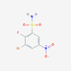 3-Bromo-2-fluoro-5-nitrobenzenesulfonamide