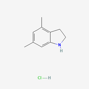 molecular formula C10H14ClN B13514040 4,6-dimethyl-2,3-dihydro-1H-indolehydrochloride 