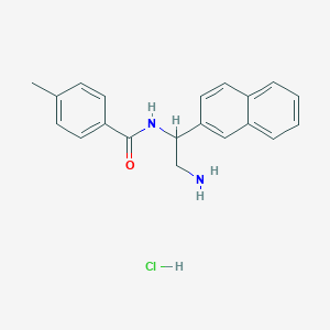 N-[2-amino-1-(naphthalen-2-yl)ethyl]-4-methylbenzamidehydrochloride