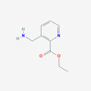 molecular formula C9H12N2O2 B13514056 Ethyl 3-(aminomethyl)picolinate 