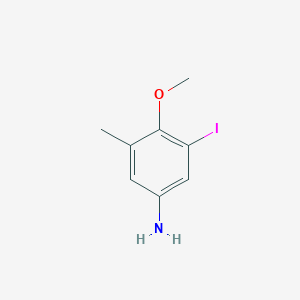 molecular formula C8H10INO B13514067 3-Iodo-4-methoxy-5-methylaniline 