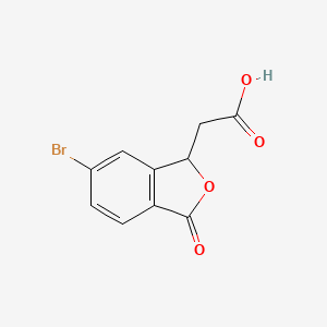 molecular formula C10H7BrO4 B1351407 (6-Bromo-3-oxo-1,3-dihydro-isobenzofuran-1-yl)-acetic acid CAS No. 82827-04-1