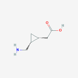 molecular formula C6H11NO2 B13514095 2-((1R,2R)-2-(Aminomethyl)cyclopropyl)acetic acid 