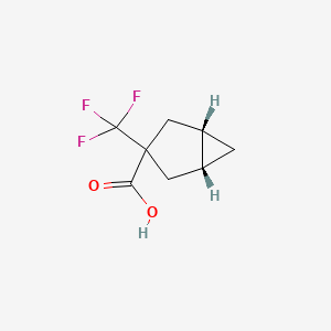 molecular formula C8H9F3O2 B13514114 (1R,3s,5S)-3-(trifluoromethyl)bicyclo[3.1.0]hexane-3-carboxylicacid 