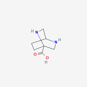 molecular formula C7H12N2O2 B13514116 2,5-Diazabicyclo[2.2.2]octane-1-carboxylic acid 