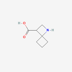 molecular formula C7H11NO2 B13514125 1-Azaspiro[3.3]heptane-3-carboxylic acid 