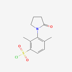 molecular formula C12H14ClNO3S B1351414 2,4-二甲基-3-(2-氧代吡咯烷-1-基)苯磺酰氯 CAS No. 331256-61-2