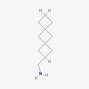 molecular formula C11H19N B13514144 Dispiro[3.1.36.14]decan-2-ylmethanamine 