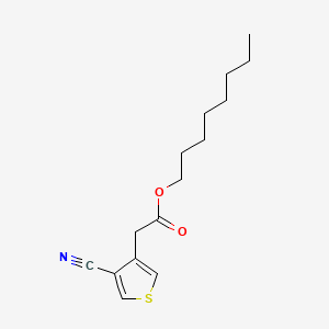 molecular formula C15H21NO2S B13514154 Octyl2-(4-cyanothiophen-3-yl)acetate 