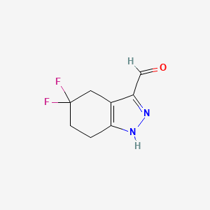 5,5-difluoro-4,5,6,7-tetrahydro-1H-indazole-3-carbaldehyde