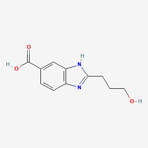molecular formula C11H12N2O3 B1351417 2-(3-羟基-丙基)-1H-苯并咪唑-5-羧酸 CAS No. 313955-38-3