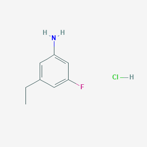 molecular formula C8H11ClFN B13514173 3-Ethyl-5-fluoroaniline hydrochloride 