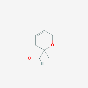 molecular formula C7H10O2 B13514189 2-methyl-3,6-dihydro-2H-pyran-2-carbaldehyde 