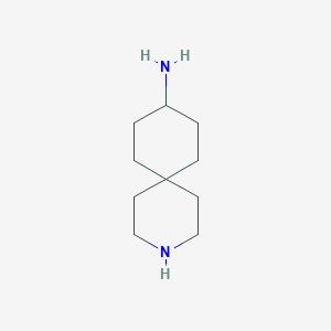 molecular formula C10H20N2 B13514200 3-Azaspiro[5.5]undecan-9-amine 