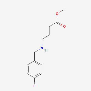 molecular formula C12H16FNO2 B13514218 Methyl 4-((4-fluorobenzyl)amino)butanoate 