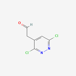 molecular formula C6H4Cl2N2O B13514220 2-(3,6-Dichloropyridazin-4-yl)acetaldehyde 