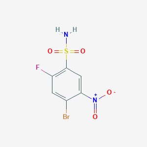 4-Bromo-2-fluoro-5-nitrobenzene-1-sulfonamide