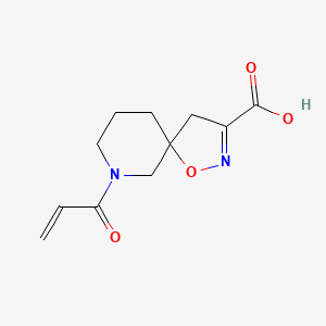 7-(Prop-2-enoyl)-1-oxa-2,7-diazaspiro[4.5]dec-2-ene-3-carboxylicacid