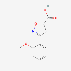 molecular formula C11H11NO4 B1351426 3-(2-Methoxyphenyl)-4,5-dihydroisoxazole-5-carboxylic acid CAS No. 508182-19-2