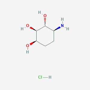 molecular formula C6H14ClNO3 B13514261 (1R,2R,3R,4S)-4-aminocyclohexane-1,2,3-triol hydrochloride 