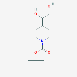 molecular formula C12H23NO4 B13514265 Tert-butyl 4-(1,2-dihydroxyethyl)piperidine-1-carboxylate 