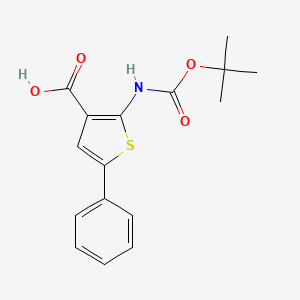 molecular formula C16H17NO4S B13514292 2-[(Tert-butoxycarbonyl)amino]-5-phenylthiophene-3-carboxylic acid 