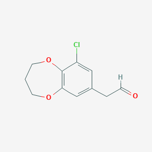 2-(9-Chloro-3,4-dihydro-2h-benzo[b][1,4]dioxepin-7-yl)acetaldehyde