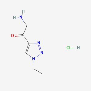 2-amino-1-(1-ethyl-1H-1,2,3-triazol-4-yl)ethan-1-onehydrochloride