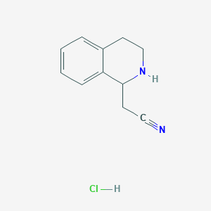 molecular formula C11H13ClN2 B1351431 (1,2,3,4-Tetrahydro-isoquinolin-1-yl)-acetonitrile hydrochloride CAS No. 627098-24-2