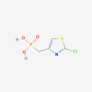 molecular formula C4H5ClNO3PS B13514336 [(2-Chloro-1,3-thiazol-4-yl)methyl]phosphonicacid 