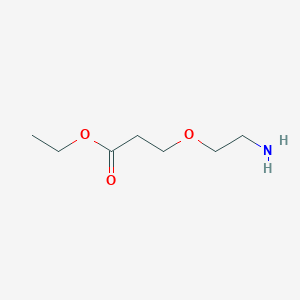 molecular formula C7H15NO3 B13514358 Ethyl 3-(2-aminoethoxy)propanoate 