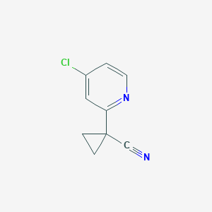 molecular formula C9H7ClN2 B13514388 1-(4-Chloropyridin-2-yl)cyclopropane-1-carbonitrile 