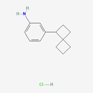 molecular formula C13H18ClN B13514399 3-{Spiro[3.3]heptan-1-yl}aniline hydrochloride 