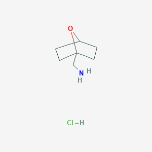 molecular formula C7H14ClNO B13514419 7-Oxabicyclo[2.2.1]heptan-1-ylmethanamine;hydrochloride 