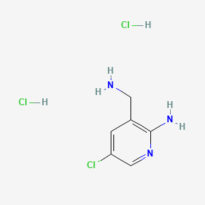 molecular formula C6H10Cl3N3 B13514430 3-(Aminomethyl)-5-chloropyridin-2-amine dihydrochloride 