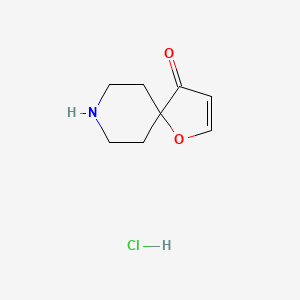 molecular formula C8H12ClNO2 B13514449 1-Oxa-8-azaspiro[4.5]dec-2-en-4-onehydrochloride 