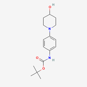 molecular formula C16H24N2O3 B13514476 tert-butyl N-[4-(4-hydroxypiperidin-1-yl)phenyl]carbamate 