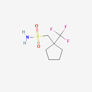 molecular formula C7H12F3NO2S B13514489 [1-(Trifluoromethyl)cyclopentyl]methanesulfonamide 